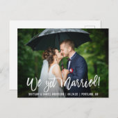 Carte Postale Bracelet Script Moderne Nous Nous Sommes Mariés Ph (Devant / Derrière)