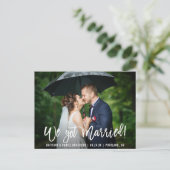 Carte Postale Bracelet Script Moderne Nous Nous Sommes Mariés Ph (Debout devant)