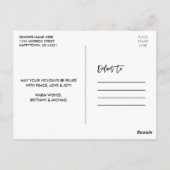 Carte Postale Bracelet Script Wood Lights 3 Photo Marié Joyeux (Dos)