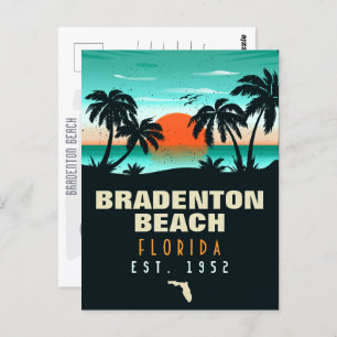 Carte Postale Bradenton Beach Florida Retro Sunset Souvenirs
