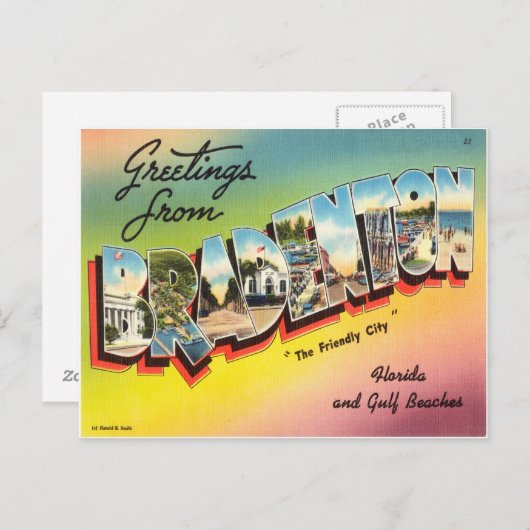 Carte Postale Bradenton Florida (Devant / Derrière)