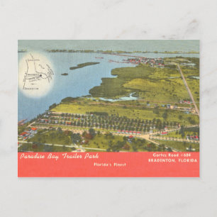 Carte Postale Bradenton Florida vintage Paradise Trailer Park