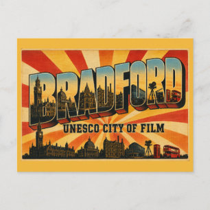 Carte Postale Bradford Angleterre UNESCO Ville du Film Vintage