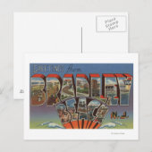 Carte Postale Bradley Beach, New Jersey - Scènes à grandes lettr (Devant / Derrière)