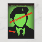 Carte Postale Bradley Manning Design (Devant)