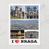 Carte Postale Braga - J'aime - Portugal - (Devant)