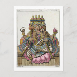 Carte Postale Brahma, dieu hindou de la création, du Voyage aux 