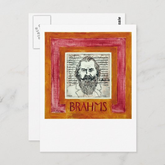 Carte postale Brahms (Devant / Derrière)