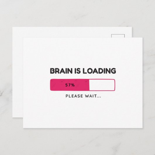 Carte Postale Brain is loading, please wait (Devant / Derrière)