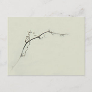 Carte Postale Bramble Tendrils dans le brouillard - Minimalisme