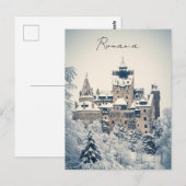 Carte Postale Bran Castle Romania Winter (Devant / Derrière)