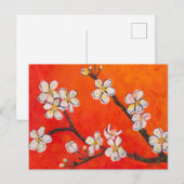 Carte Postale Branche à fleurs blanches dans l'impression de toi (Devant / Derrière)