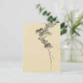 Carte Postale Branche avec Feuilles et baies, Hokusai Fine Art (Debout devant)