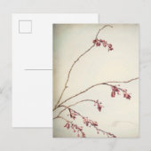Carte Postale Branche de prunier avec bourgeons de printemps | S (Devant / Derrière)