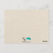 Carte Postale Branche de Willow sur Linen Mariage Numéro de tabl (Dos)