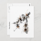 Carte Postale Branche des pins, Sumi-e (Devant / Derrière)