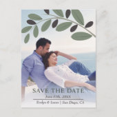 Carte Postale Branche d'olive méditerranéenne photo Save the Dat (Devant)