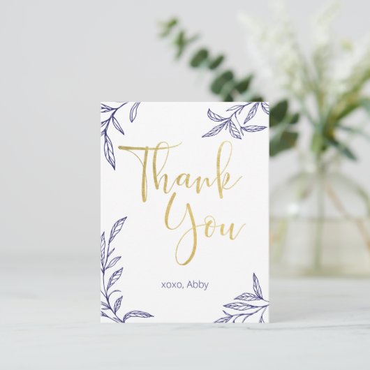 Carte Postale Branches à main Merci (Debout devant)