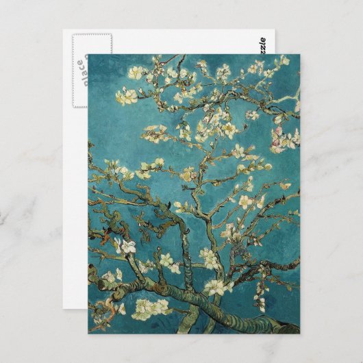 Carte Postale Branches avec fleurs d'amandes par Vincent Van Gog (Devant / Derrière)