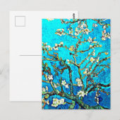 Carte Postale Branches avec fleurs d'amandier (Devant / Derrière)