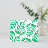 Carte Postale Branches d'aquarelle simples - vert (Debout devant)