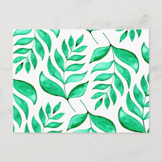 Carte Postale Branches d'aquarelle simples - vert (Devant)