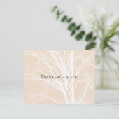 Carte Postale Branches d'arbre blanc Crème Rustique (Debout devant)