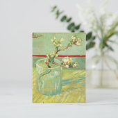 Carte Postale Branches de fleurs d'amandes en verre Van Gogh Art (Debout devant)