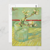 Carte Postale Branches de fleurs d'amandes en verre Van Gogh Art (Devant / Derrière)