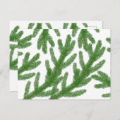 Carte Postale branches de sapin de Noël (Devant / Derrière)