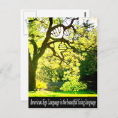 Carte Postale Branches en forme d'ASL (Devant / Derrière)