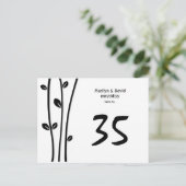 Carte Postale Branches noires laissées Numéro de tableau (Debout devant)