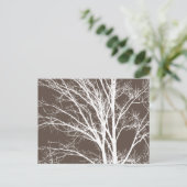 Carte Postale Branches rustiques Brown d'arbre blanc (Debout devant)