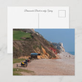 Carte Postale Branscombe Beach in Early Spring (Devant / Derrière)