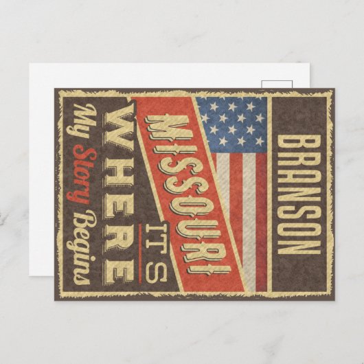 Carte Postale Branson Missouri (Devant / Derrière)