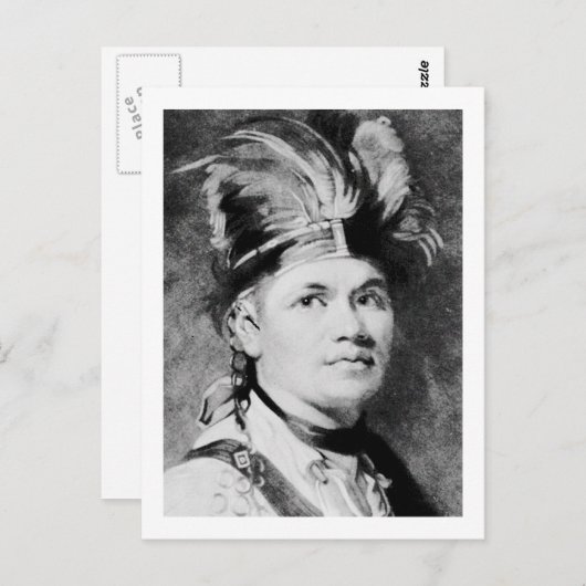 Carte Postale Brant - Joseph / chef indien mohawk (Devant / Derrière)