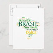 Carte Postale Brasil Estados e Capitais (Devant / Derrière)