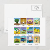 Carte Postale Brasões DAS somnolent le conforme de Tribos De (Devant / Derrière)