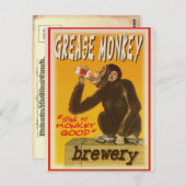 Carte Postale brasserie grease monkey (Devant / Derrière)