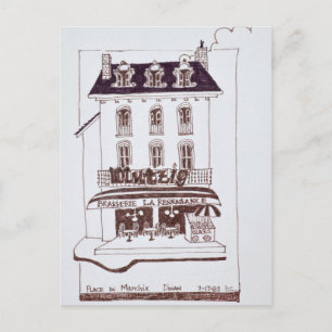 Carte Postale Brasserie La Renaissance Place du Marche, Dinan
