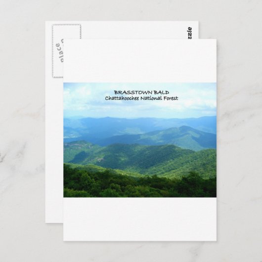 Carte Postale Brasstown Bald - Forêt nationale de Chattahoochee (Devant / Derrière)