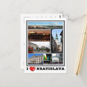 Carte Postale Bratislava - I Love - Slovaquie -
