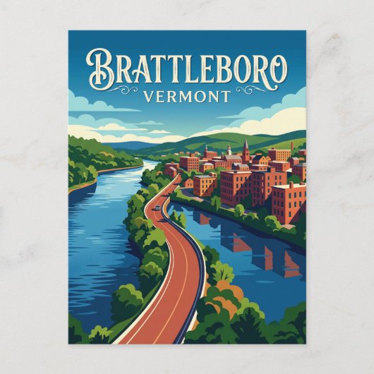Carte Postale Brattleboro États-Unis (Devant)
