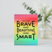 Carte postale brave et belle et intelligente (Debout devant)