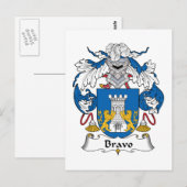 Carte Postale Bravo Family Crest (Devant / Derrière)