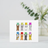 Carte Postale Bravo Félicitations Cartoon Cats (Debout devant)