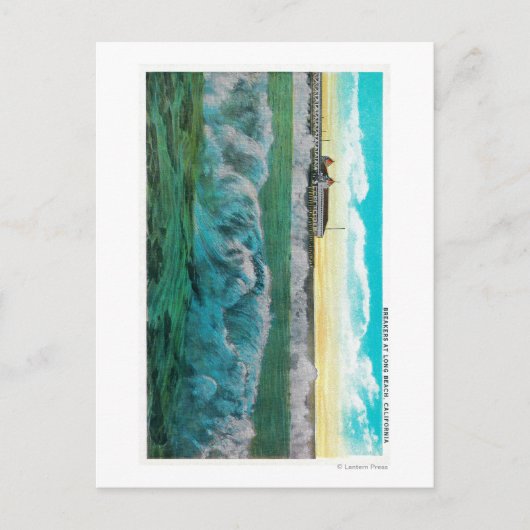 Carte Postale Breakers à Long Beach, Californie (Devant)