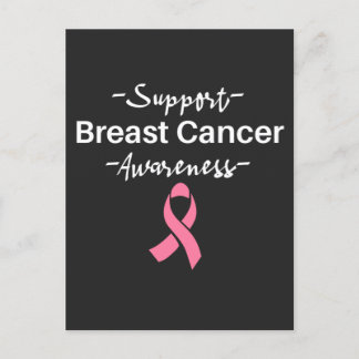Carte Postale Breast Cancer Awareness Support Pink Ribbon