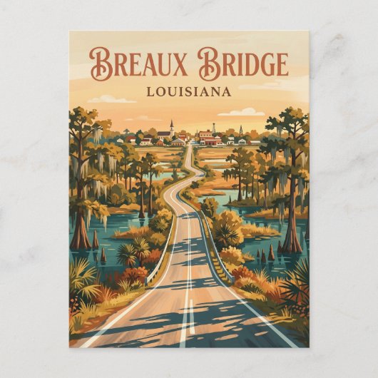 Carte Postale Breaux Bridge États-Unis (Devant)