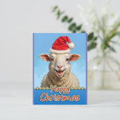 Carte Postale brebis joyeuses de noël (Debout devant)